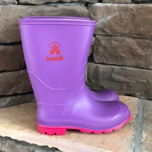 NWOT KAMIK‎ Stomp Rain Boots / Pink Purple / 3